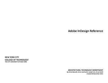 Adobe InDesign Reference - City University Of New York