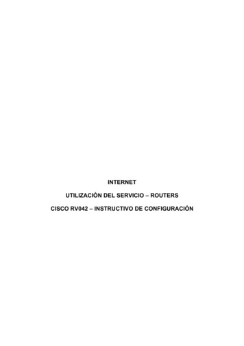 Internet Utilización Del Servicio - Routers Cisco Rv042 - Iplan