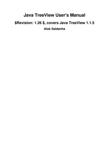 Java TreeView User's Manual - SourceForge