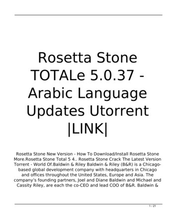 Rosetta Stone TOTALe 5.0.37 - Arabic Language Updates Utorrent LINK 