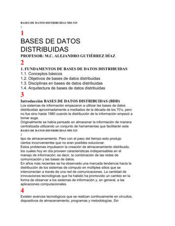 BASES DE DATOS DISTRIBUIDAS MIS 515 - Aiu.edu