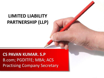 Limited Liability Partnership (Llp) - Icsi