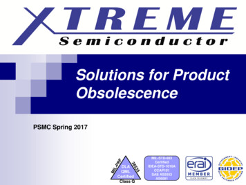 Solutions For Product Obsolescence - Dla.mil