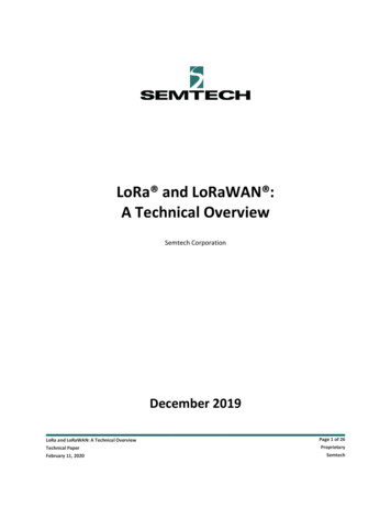 LoRa And LoRaWAN : A Technical Overview - Semtech LoRa