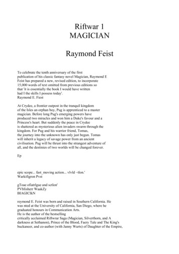 Riftwar 1 MAGICIAN Raymond Feist - First WebSITE