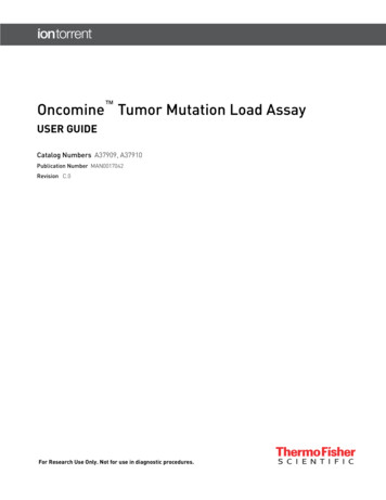Oncomine Tumor Mutation Load Assay - Thermo Fisher Scientific
