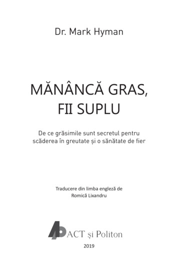MĂNÂNCĂ GRAS, FII SUPLU - Libris.ro