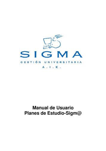 Manual De Usuario Planes De Estudio-Sigm@ - UCO