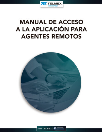Manual De Acceso A La Aplicación Para Agentes Remotos