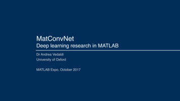MatConvNet: Deep Learning Research In MATLAB - MathWorks