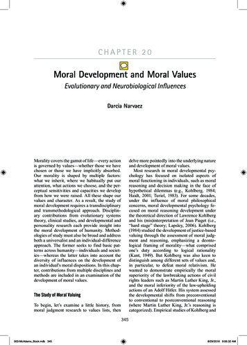Moral Development And Moral Values - University Of Notre Dame