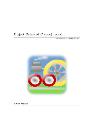 Object Oriented C (ooc) Toolkit - SourceForge