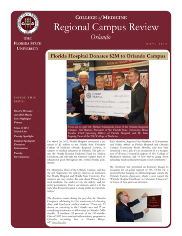 COLLEGE MEDICINE Regional Campus Review - Florida State University .