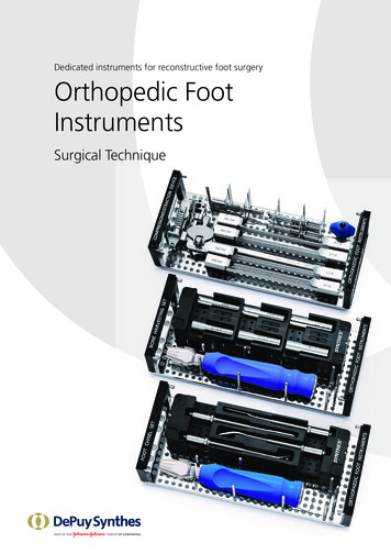 Dedicated Instruments For Reconstructive Foot Surgery Orthopedic Foot .