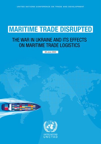 MARITIME TRADE DISRUPTED - United Nations Conference On Trade And .