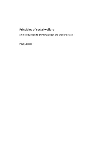 An Introduction To Thinking About The Welfare State Paul Spicker