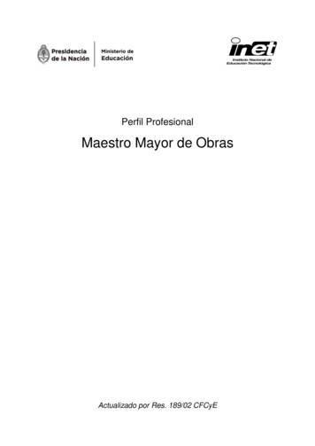 Maestro Mayor De Obras - INET
