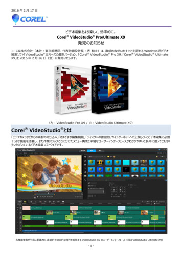 Corel VideoStudio Pro/Ultimate X9