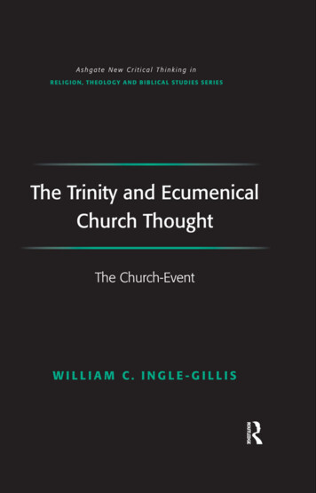 The TriniTy And Ecumenical