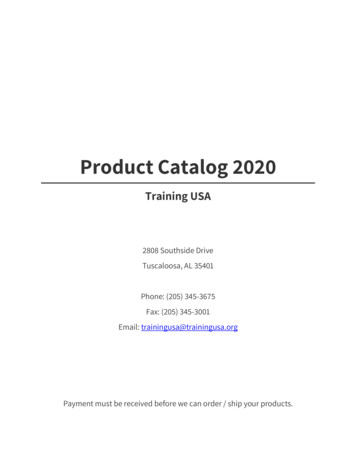 Product Catalog 2020 - Training USA