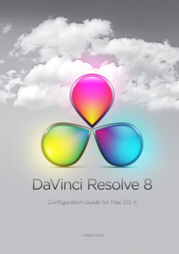 Davinci Resolve For Mac - Certified Configuration Guide