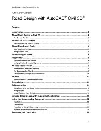 2013 Road Design With AutoCAD Civil 3D - Autodesk