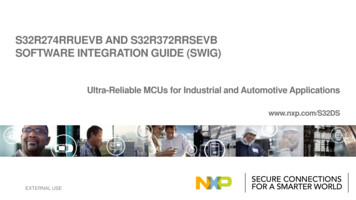 Software Integration Guide For S32R274RRUEVB AND S32R372RRSEVB - NXP