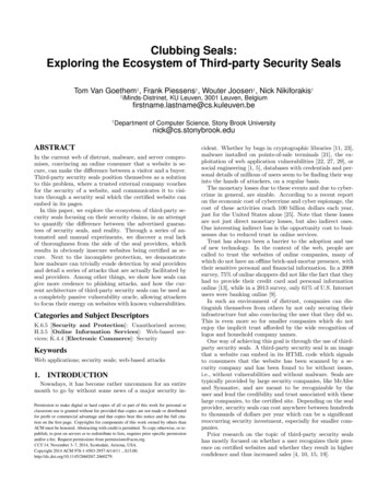 Clubbing Seals: Exploring The Ecosystem Of Third-party Security Seals