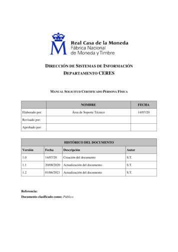 Manual De Solicitud De Certificado De Persona Física De La FNMT