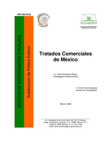 Tratados Comerciales De México - Honorable Cámara De Diputados