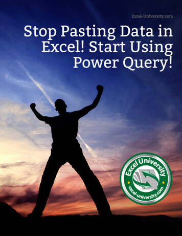 Excel-University Stop Pas Ting Data In Excel! Start Using P Ower Query!
