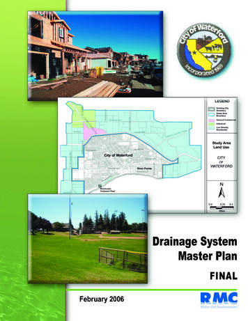 Drainage System Master Plan - City Of Waterford