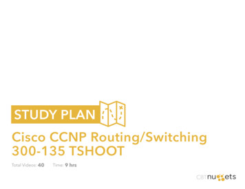 STUDY PLAN Cisco CCNP Routing/Switching 300-135 TSHOOT - CBT Nuggets
