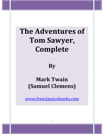 The Adventures Of Tom Sawyer - Free C Lassic E-books