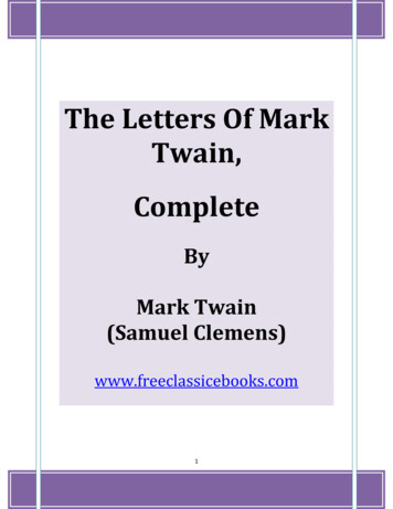 The Letters Of Mark Twain, Complete - Free C Lassic E-books