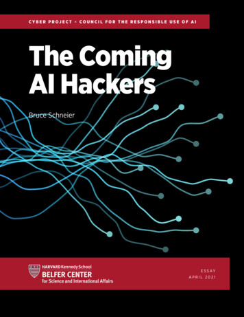 CYBER PROJECT COUNCIL FOR THE RESPONSIBLE USE OF AI The . - Schneier
