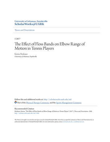 The Effect Of Floss Bands On Elbow Range Of Motion In Tennis Players