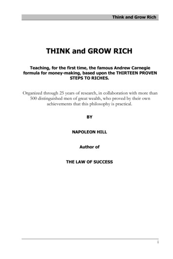 THINK And GROW RICH - Andrew Seltz