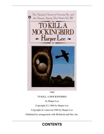 To Kill A Mockingbird - Monroe.kyschools.us