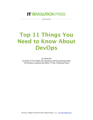 Top 11 Things You Need To Know About DevOps - IT Revolution