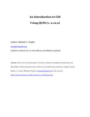 An Introduction To GIS Using QGIS (v. 2.12.2) - GitHub Pages