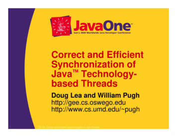 Correct And Efficient Synchronization Of Java Technology- Based Threads