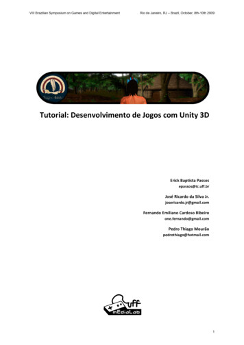 Tutorial: Desenvolvimento De Jogos Com Unity 3D - SBGames