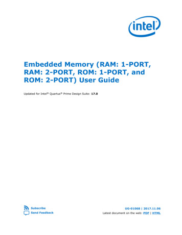 Embedded Memory (RAM: 1-PORT, RAM: 2-PORT, ROM: 1-PORT, And ROM: 2-PORT .