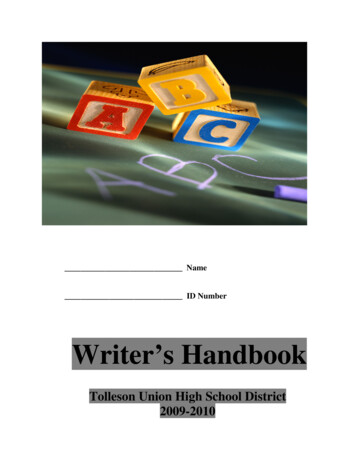 Writer's Handbook - TUHSD
