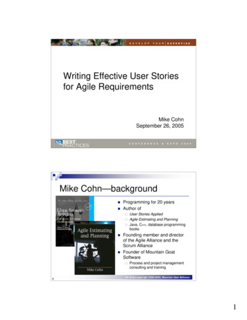 Writing Effective User Stories For Agile Requirements