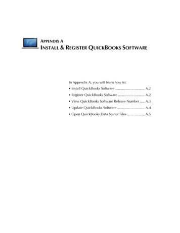 Appendix A Install Register Quickbooks Software