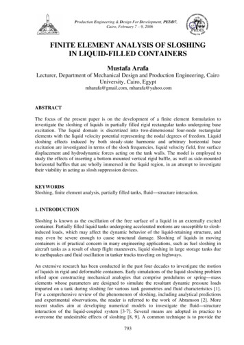 Finite Element Analysis Of Sloshing In Liquid-filled Containers