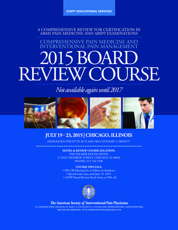 Chicago Board Review - American Society Of Interventional Pain Physicians