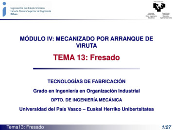 TEMA 13: Fresado - UPV/EHU